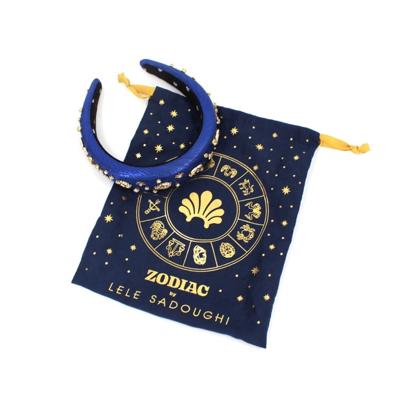 Lele Sadoughi Zodiac  Virgo Alice Headband Blue NWT - Picture 4 of 8